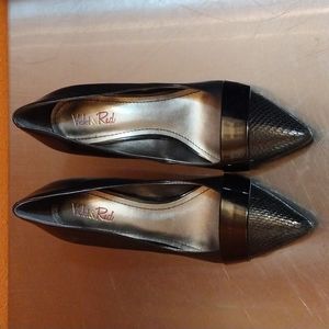 Violet and Red black pump 9m 4 in heel